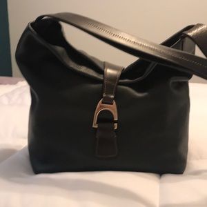 Black and brown Dooney and Burke shoulder bag
